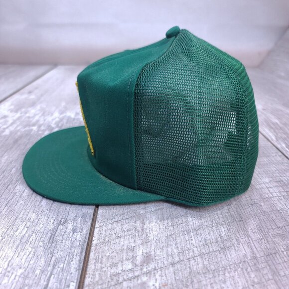 Vintage K-Brand Agriculture Trucker Hat Cap Green Canada Made Mesh Back - Picture 2 of 7